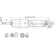 Амортизатор задний TOYOTA LAND CRUISER 80/105/MMC DELICA 94-06 (w/o ECS) лев=RH SAT