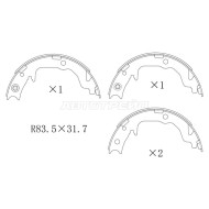Колодки ручника MITSUBISHI ASX 10-/LANCER X 07- SAT