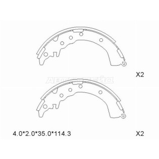 Колодки тормозные зад TOYOTA CALDINA 4WD 96-02 SAT
