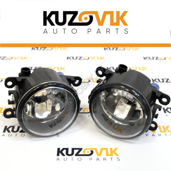 Фары противотуманные комплект Ford Fiesta MK5 (2006-2013) Focus Fusion (2002-) (2 штуки) левая + правая с регулировкой KUZOVIK